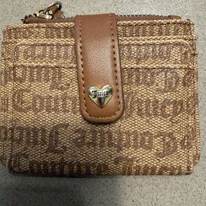 JUICY COUTURE GOTHIC BROWN LOGO CARD CASE EUC never used